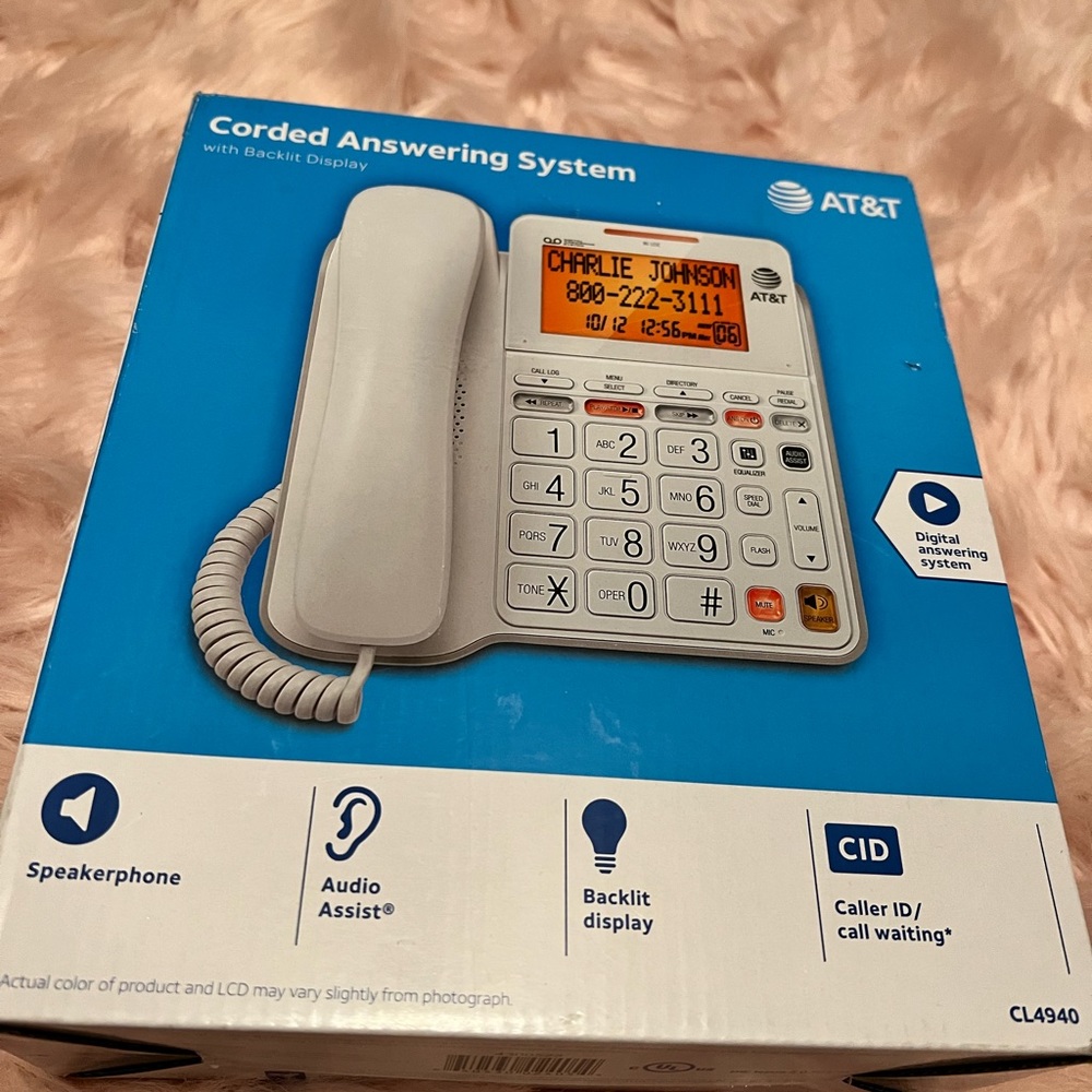 AT&T brand White Landline digital Telephone NEW IN BOX UNOPENED